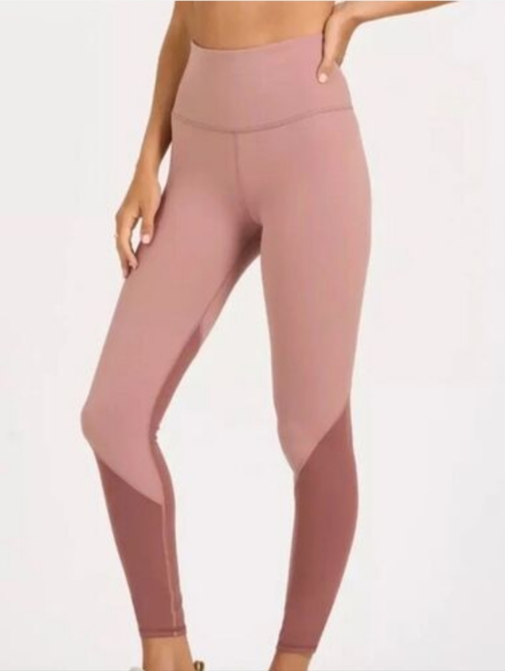 Vuori Studio Colorblock Leggings Light Terra Cotta NWOT
